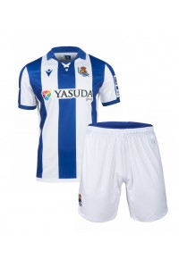 Real Sociedad Babytruitje Thuis tenue Kind 2024-25 Korte Mouw (+ Korte broeken)